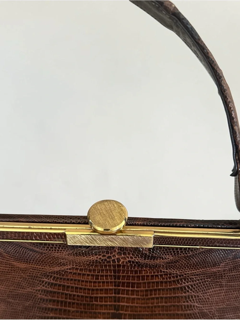 Vintage Bellestone 1950s Genuine Lizard Handbag